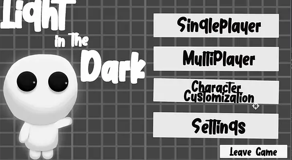 Light in the Dark main menu.