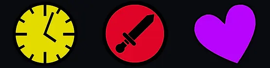 Fire-rate, double-shot, and health upgrade icons.